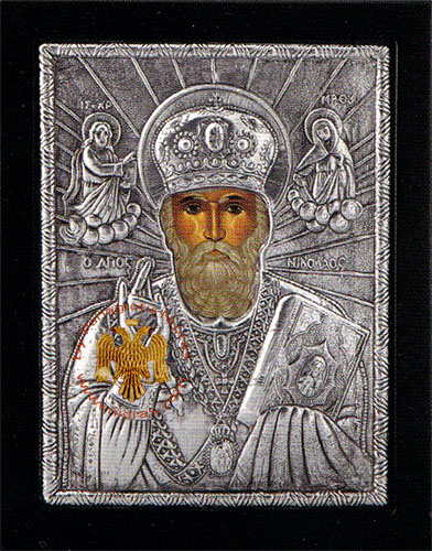 Saint Nicholas Aluminum Icon